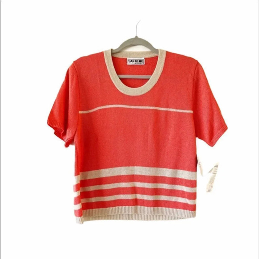 San Remo Coral Sweater Medium‎ Coastal Grandma